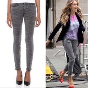 Y2K CURRENT/ELLIOTT THE ANKLE SKINNY FISHNET DENIM JEANS GRAY SIZE 26 EDGY